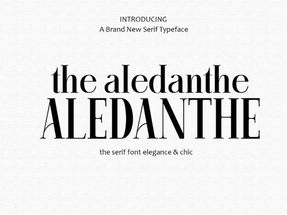Aledanthe: A Serif Font for Editorial Charm and Clarity