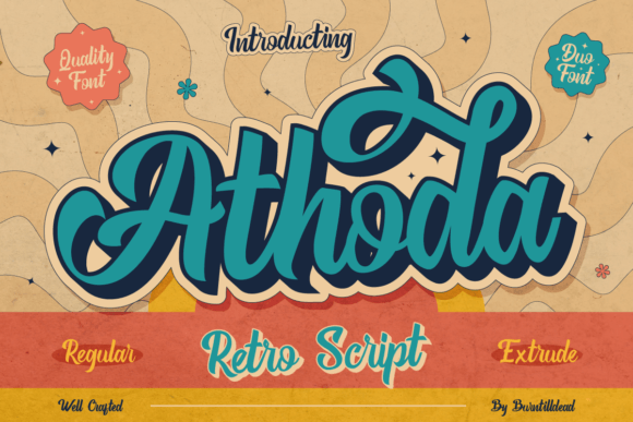 Athoda: A Groovy 70s Script Font for Real Branding Work
