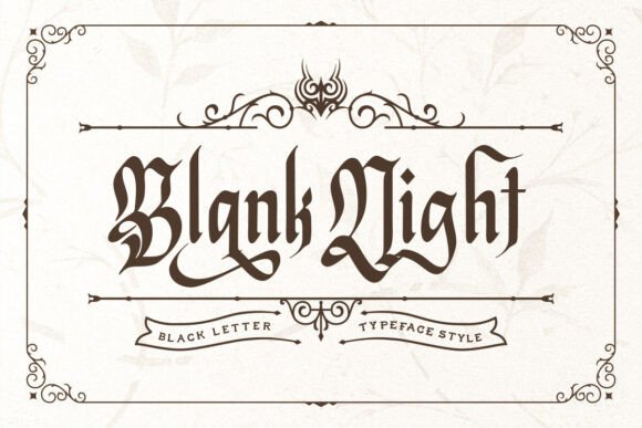 Blank Night: A Versatile Blackletter Font for Crafters and Designers
