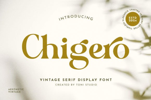 Chigero: A Bold Retro Serif Font for Small Business Branding