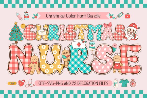 Christmas Nurse: A Festive, Playful Color Font for Handmade Creators