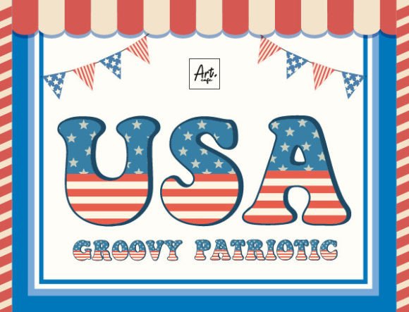 Groovy Patriotic: A Color Font for Bold, Brand-Forward Headlines