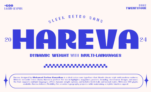 Hareva: A Retro-Sans Typeface That Elevates Digital Branding