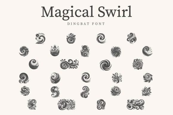 Magical Swirl: A Vintage Dingbat Font That Elevates Small Business Branding