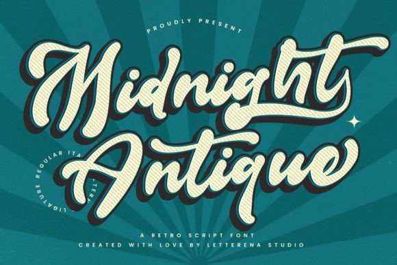 Midnight Antique: A Retro Script Font That Anchors Your Campaign Voice