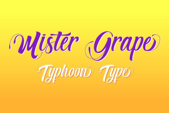 Mister Grape: A Retro Ribbon Script Font for Campaign Headlines