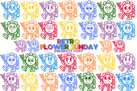 Retro Flower Sunday: A Floral Dingbats Font for Brand Consistency