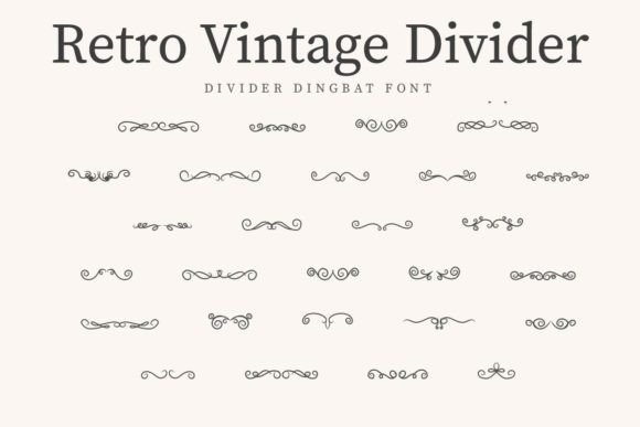 Retro Vintage Divider Dingbat Font for Handmade Charm