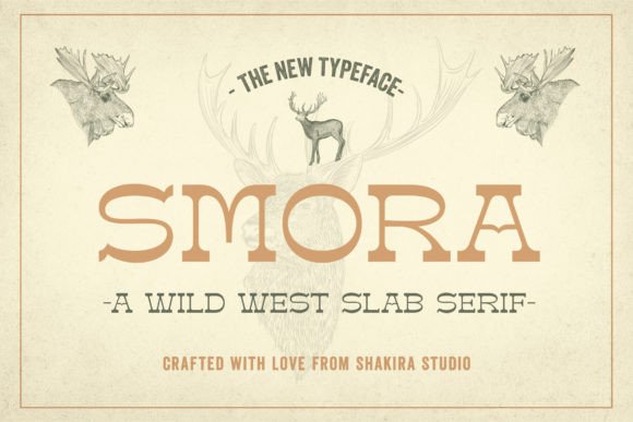 Smora: Vintage Western Slab Serif Font for Handmade Brands
