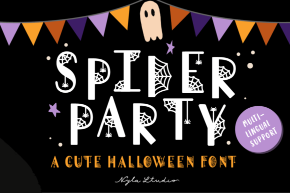Spider Party: A Playful Decorative Font for Digital Branding